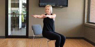 Office chair exercise good break for sedentary workers
