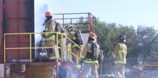 Santa Barbara County Fire held a live fire safety training exercise at the Burton Mesa Training Center