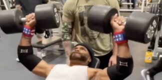 Check Out Rapper Method Man Cruising Through 120-Pound Incline Dumbbell Presses for 10 Reps
