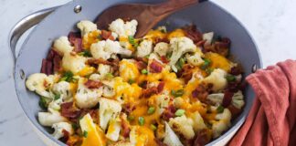 Loaded Cauliflower Recipe (With Bacon!)