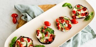 Caprese Stuffed Portobello Mushrooms