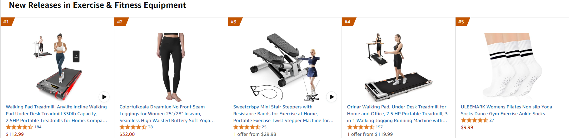 Amazon New Releases in Exercise & Fitness Equipment Amazon New Releases in Exercise & Fitness Equipment